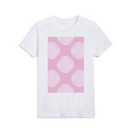 White Shapes of Dots on Baby Pink Background Retro Mood #decor #society6 #buyart  Kids T Shirt