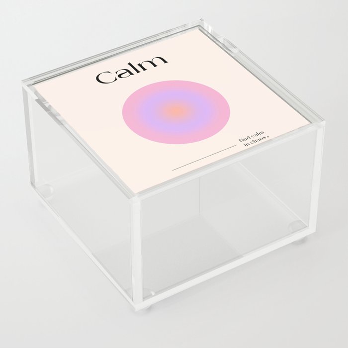Calm in Chaos Gradient Art Print Acrylic Box