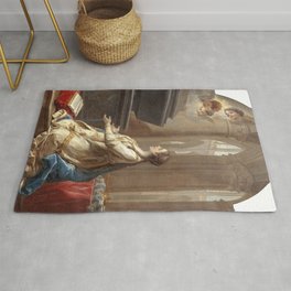 Charles-Andre van Loo - Sainte Clotilde en prire au pied du tombeau de saint Martin Rug
