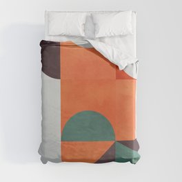 mid century fall winter bold colors IV Duvet Cover