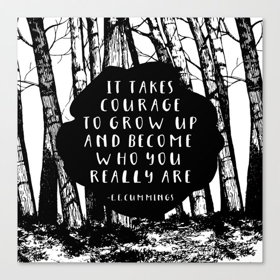 Courage (Designed for The YA Chronicles) Canvas Print