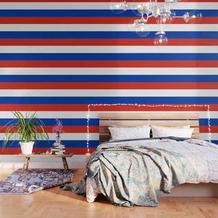 Russian Flag In Red White And Blue Wallpaper By Homestead Society6
