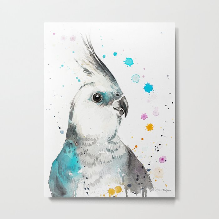 Cockatiel parrot Metal Print