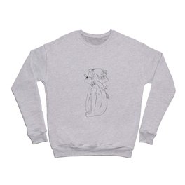 Butterfly Girl Line Art Crewneck Sweatshirt