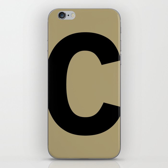 Letter C (Black & Sand) iPhone Skin
