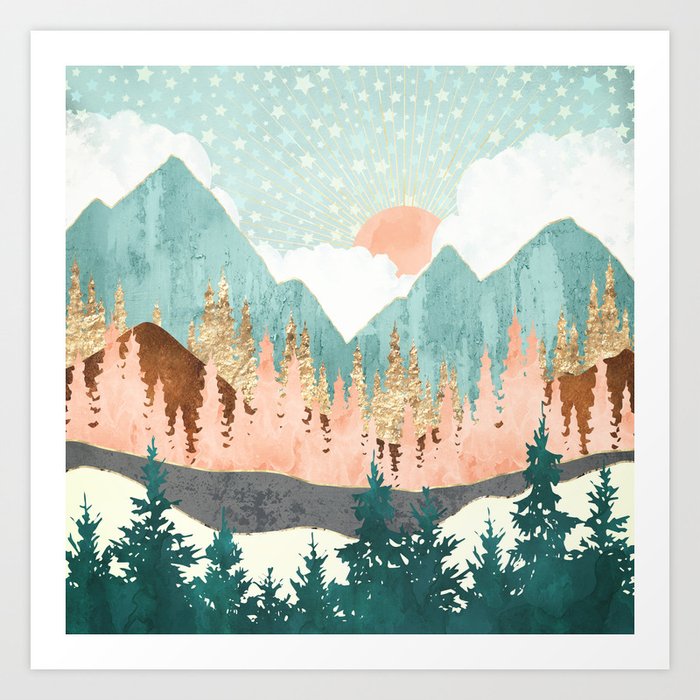 Winter Forest Vista Art Print
