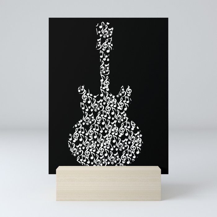 Guitar player gift guitar motif Mini Art Print