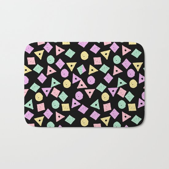 Mikkel - pastel shapes minimal abstract pattern design charlotte winter prints Bath Mat