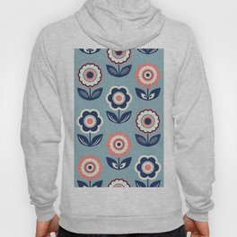 seamless retro pattern with flowers Hoody