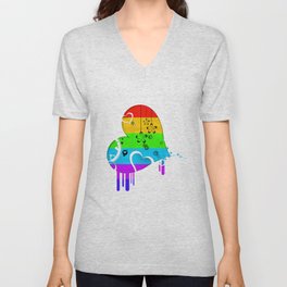 Rainbow Love V Neck T Shirt