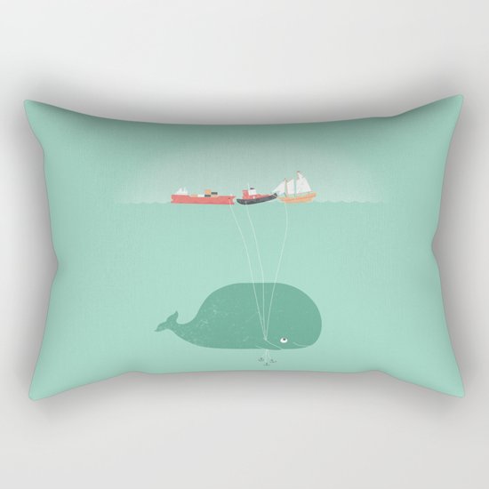Whale Balloons Rectangular Pillow