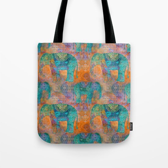 Elephant Pattern Tote Bag