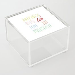 Happiness Bliss Life Love Joy Positivity Acrylic Box
