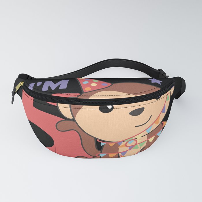 Fifth Birthday Monkey For Kids 5 Years Old Fanny Pack