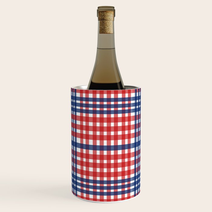 Red, White, Blue, Gingham, Pattern, Traditional, Layers. Vintage. Retro