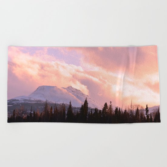 Rose Quartz Turbulence Beach Towel