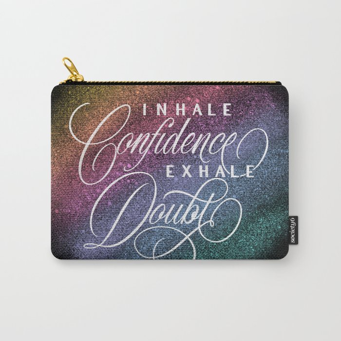 Inhale / Exhale (on black) Carry-All Pouch