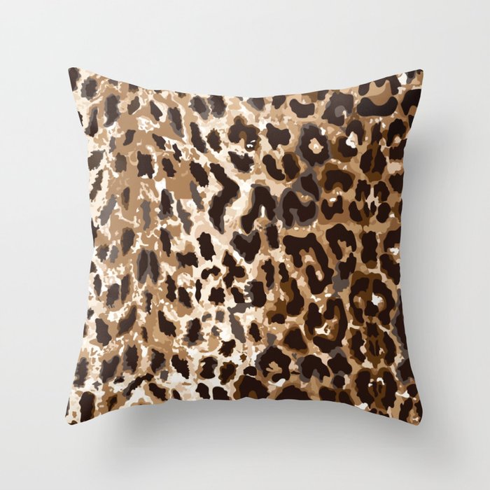 Jaguar skin Throw Pillow