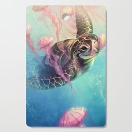 Sea Turtle and Jellyfish! Cutting Board