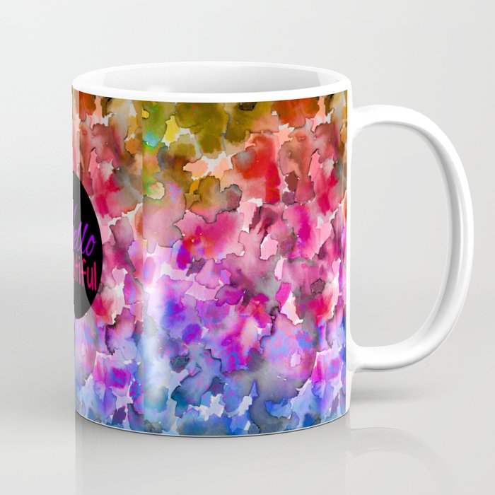 Bright colorful acrylic paint. Macro structure of Multicolored Bubbles  Paint and Oil. Coffee Mug