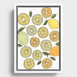 Lemon Lime Framed Canvas