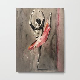 Watercolour Dancing Ballerina Ballet Dancer Metal Print | Daughter, Canvas, Justdance, Acryl, Handpaint, Painting, Ballerina, Watercolor, Girl, Impressionism 