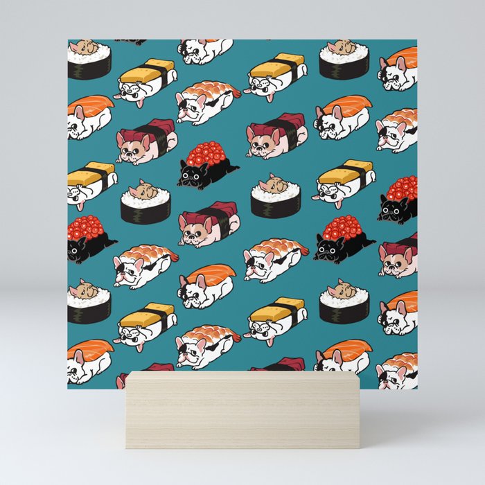 Sushi Frenchie Mini Art Print