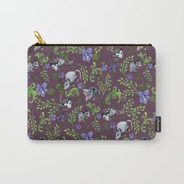 Opossum, Fern, & Violet Print Carry-All Pouch