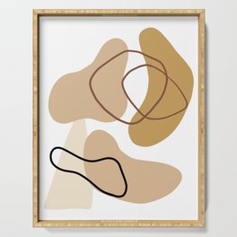 Abstract Shapes Print 35, Modern Art V1 Serving Tray