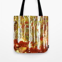 red trees - margit sokol Tote Bag