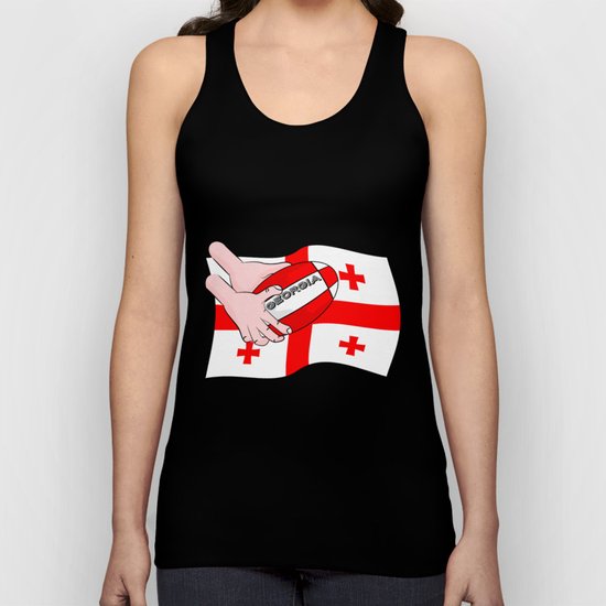 Rugby Georgia Flag Unisex Tank Top