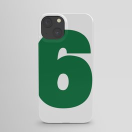 6 (Olive & White Number) iPhone Case