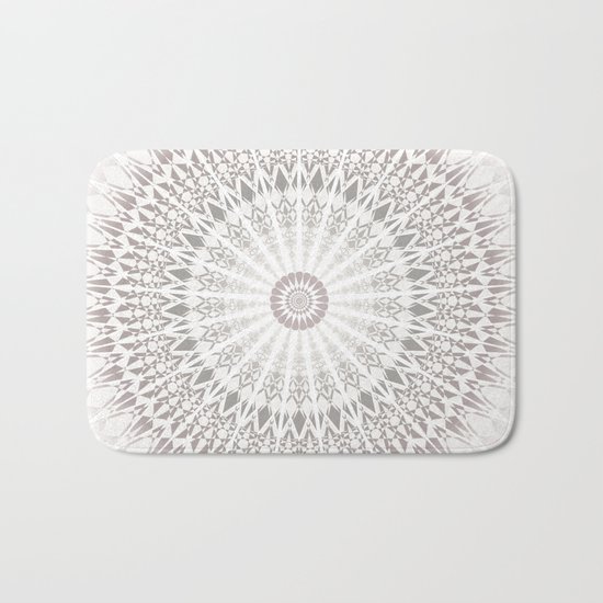 Taupe Mandala Bath Mat