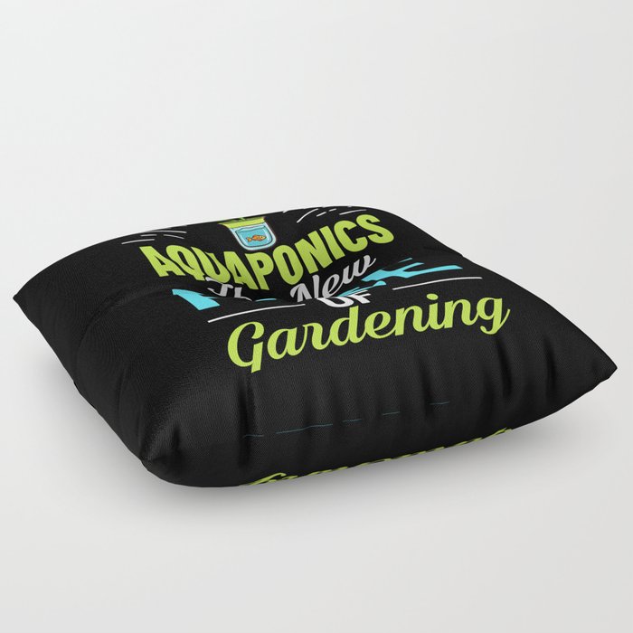 Aquaponic Fish Tank System Farmer Gardening Floor Pillow