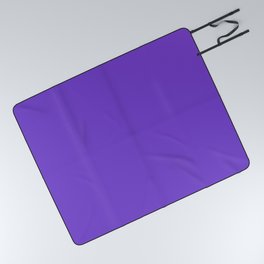 From The Crayon Box Purple Heart - Bright Purple Solid Color / Accent Shade / Hue / All One Colour Picnic Blanket