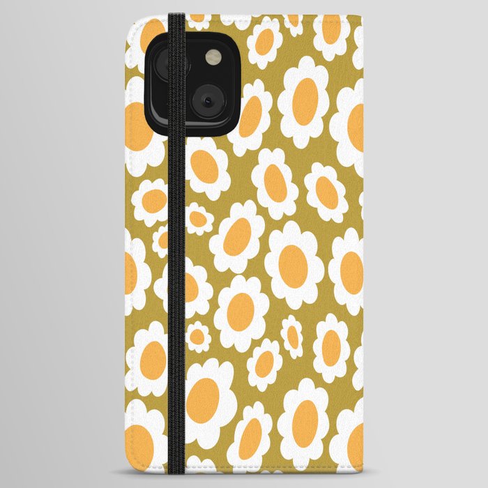 Groovy Daisies Pattern 1 iPhone Wallet Case