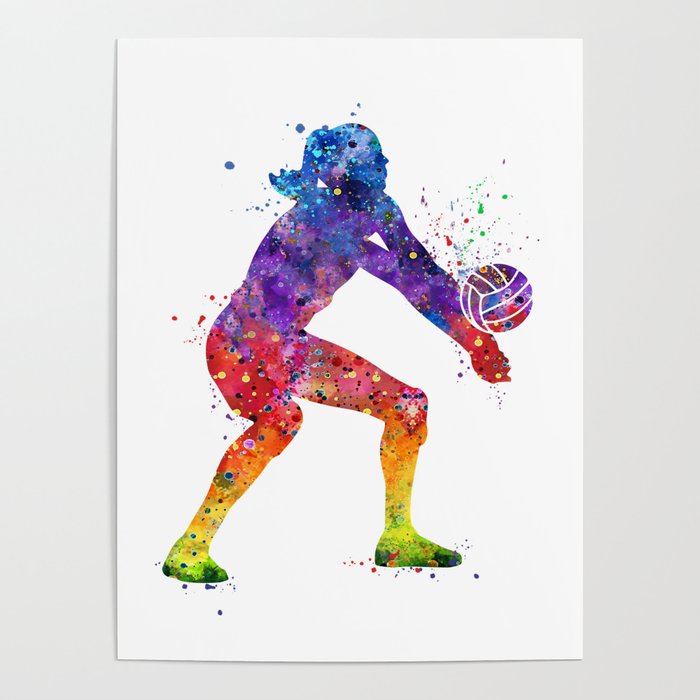 Volleyball Splatter Painting Sticker