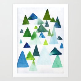 forest: abstract watercolor painting Art Print