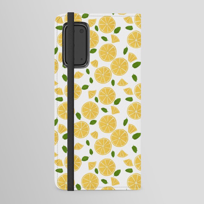 Yellow Lemons-white/ transparent background Android Wallet Case