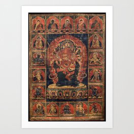 Ganapati Maha Rakta Buddhist Deity Art Print