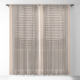 Geometric Art Sheer Curtain