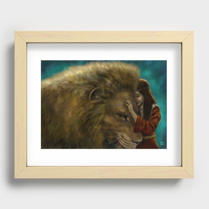 Aslan & Lucy Recessed Framed Print