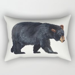 Watercolour Black Bear Drawing Rectangular Pillow