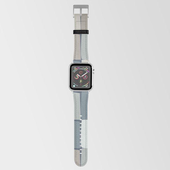 Flux Check Grid Pattern in Neutral Blue Gray Tones Apple Watch Band