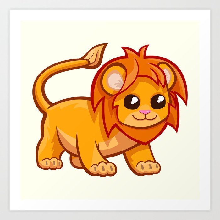 baby lion cartoon drawing