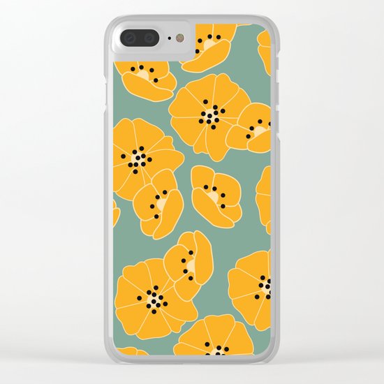 Retro bloom 003 Clear iPhone Case