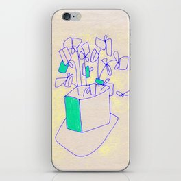 Cartoon Flower, Planter 2 iPhone Skin