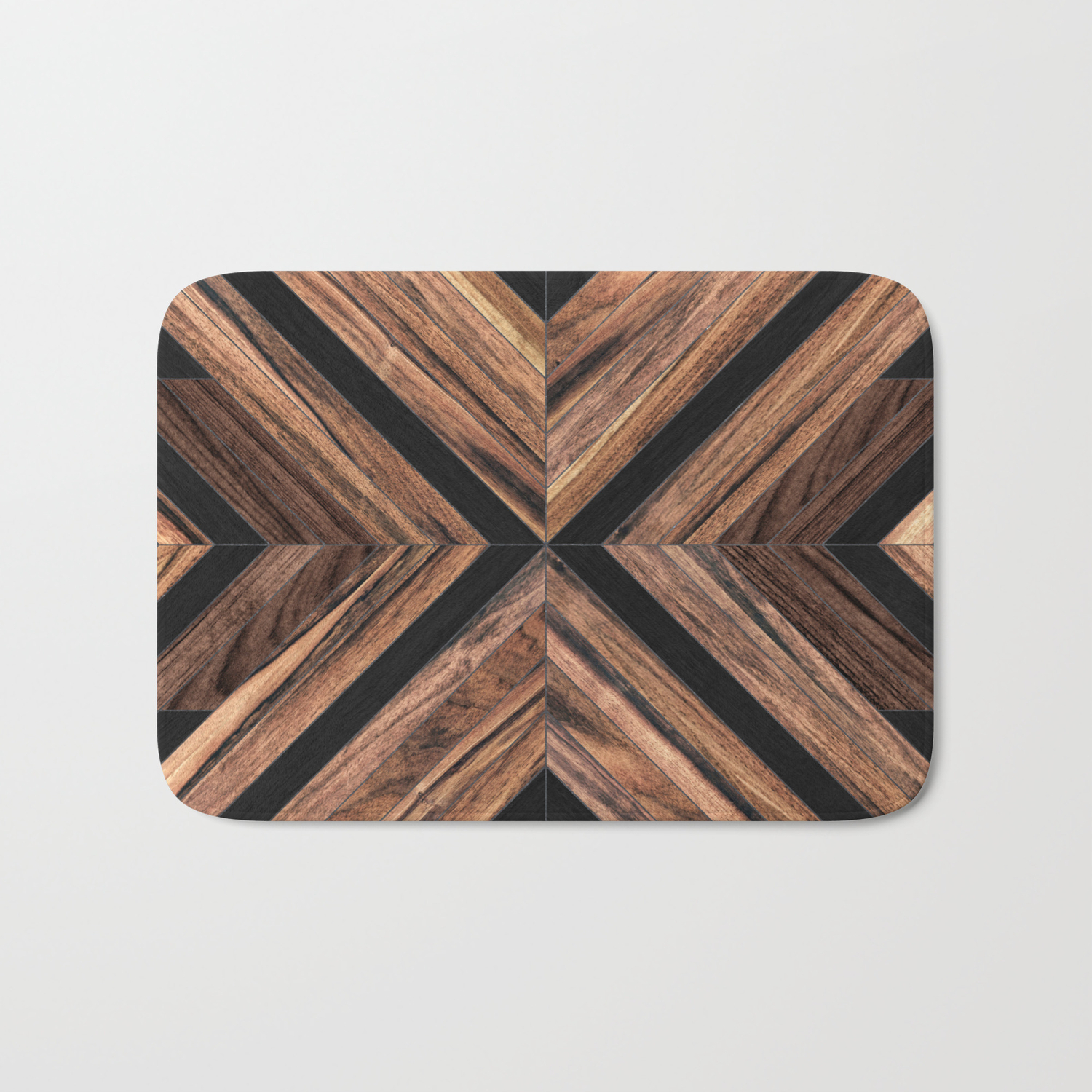 Urban Tribal Pattern No 3 Wood Bath Mat By Zoltanratko Society6