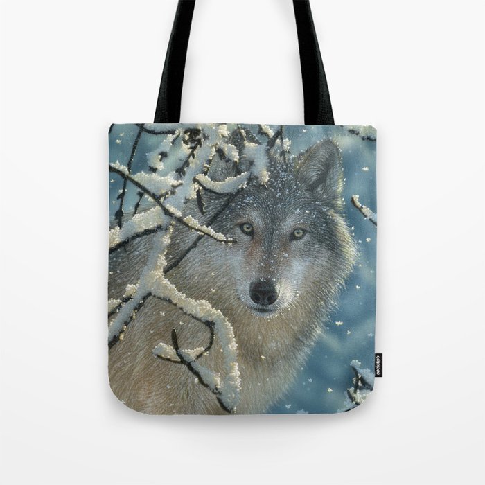 Wolf in Snow - Broken Silence Tote Bag