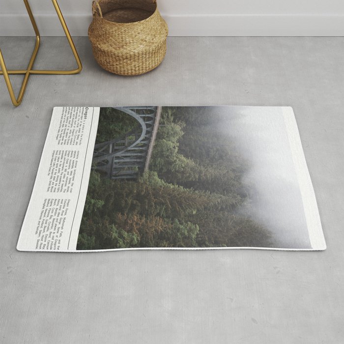 PNW Views | Forest and the Bridge | Minimalist Photography Rug